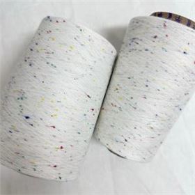 本白10支滌棉4色彩點紗